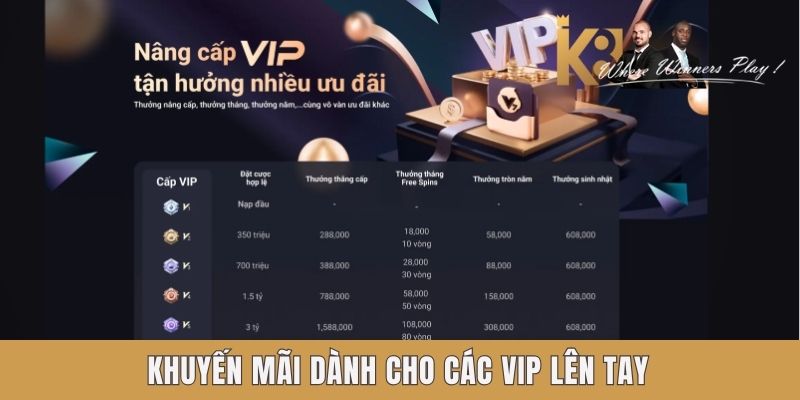 Khuyến mãi dành cho các VIP lên tay Khuyến mãi dành cho các VIP lên tay